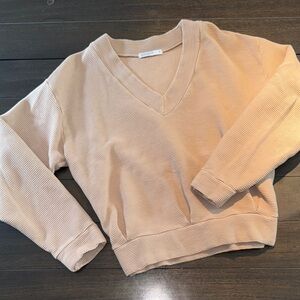 Stateside Beige V-Neck Sweater